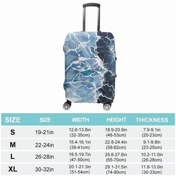 Secure and Stylish Luggage Covers - Ocean blue Watercolor Design - Limited Edition - Image 2