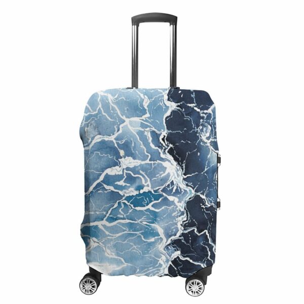 Secure and Stylish Luggage Covers - Ocean blue Watercolor Design - Limited Edition