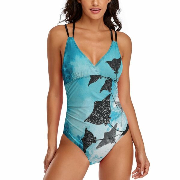 Women's One Piece Swimsuit Tummy Control Swimwear  Sting Ray Moorea Blue